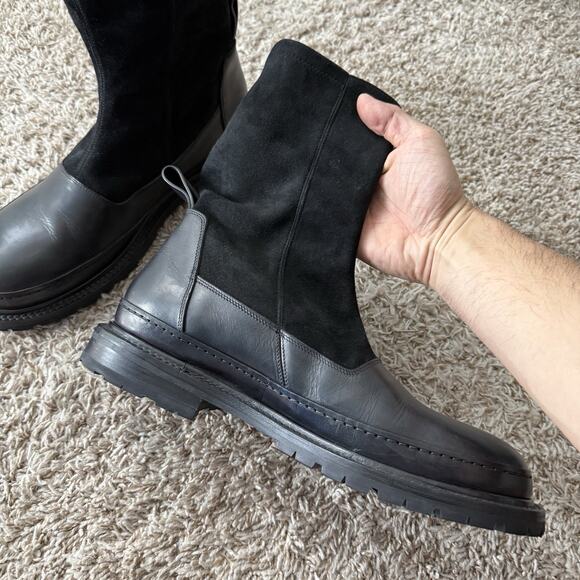 $1100 Adyar Black Suede Leather Chelsea Boots SSENSE Exclusive Mens Size 46 / 12 main image 7
